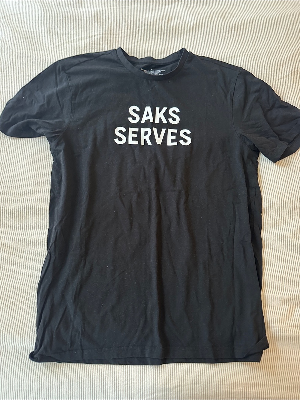 Saks Fifth Avenue Serves Black Graphic Tee - Men's Crewneck Shirt